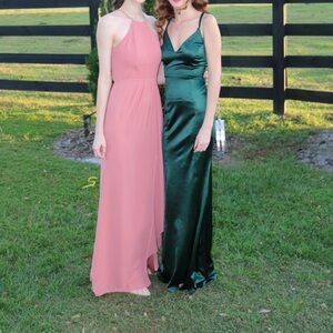 David’s Bridal Cascade with High Neck Chiffon Dress Size 0